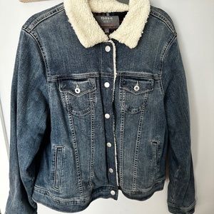 Sherpa collar jean jacket